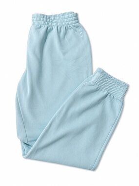 PINK Victoria’s Secret Aqua Blue Fleece Jogger Pants L